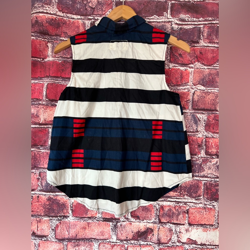 Rag & Bone Jean Sleeveless Striped Button Down Top NWT - Picture 6 of 6